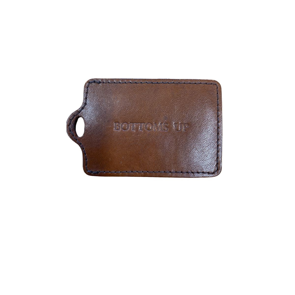 Personalised Seconds - Conker Brown Leather Luggage Tag
