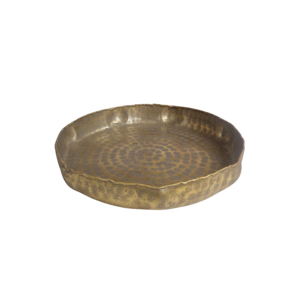 Sample Round Decorative Gold Tray
