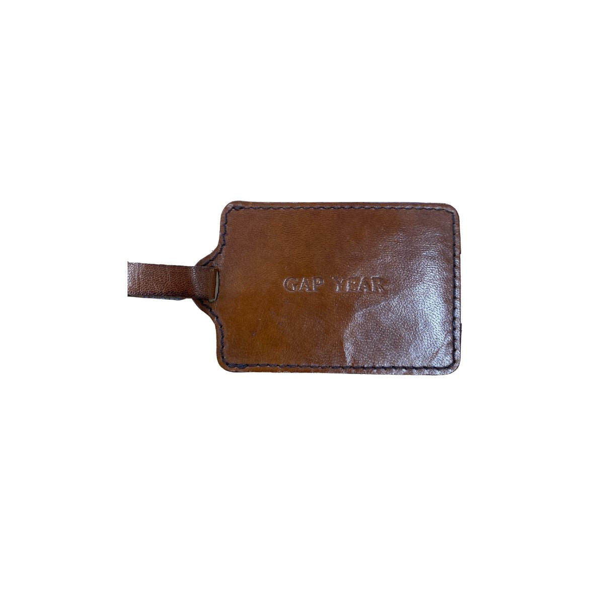 Personalised Seconds - Conker Brown Leather Luggage Tag