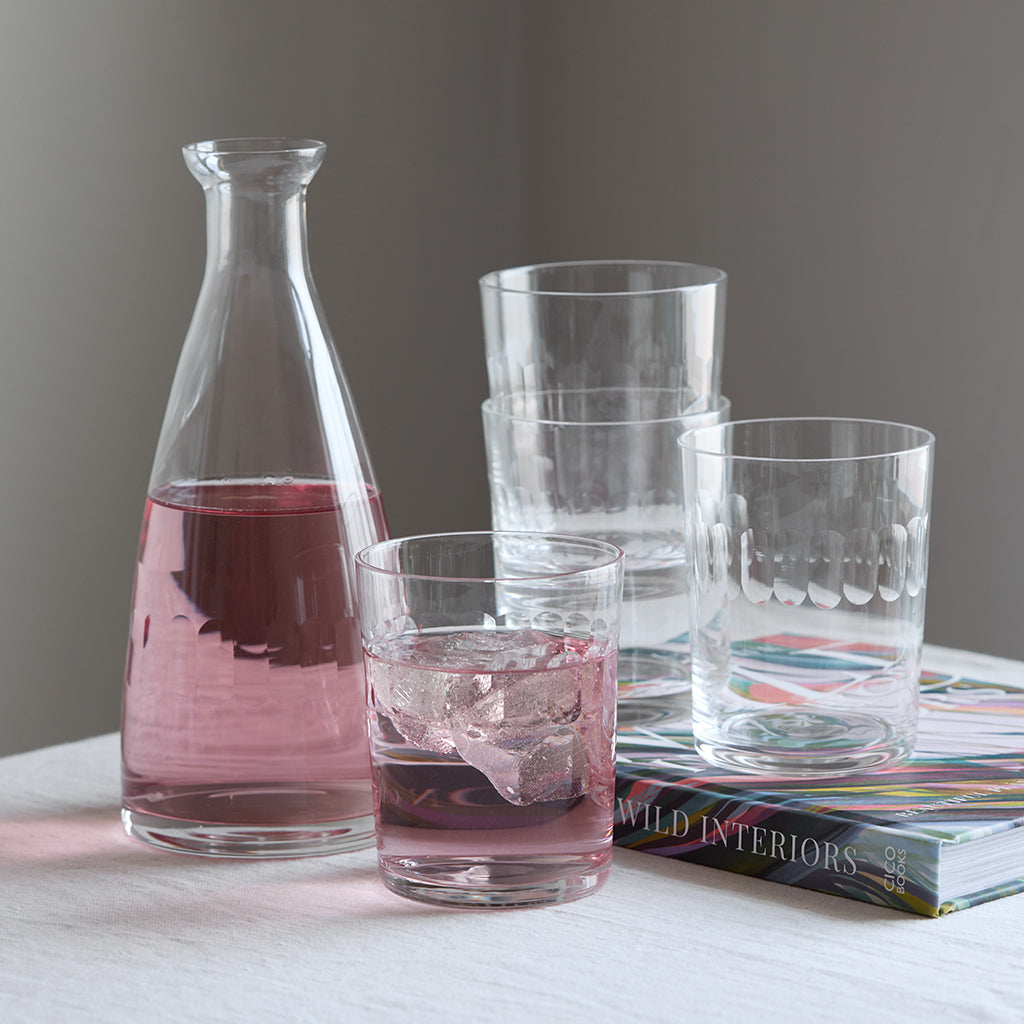 Lead Free Crystal Table Carafe - Lens Design