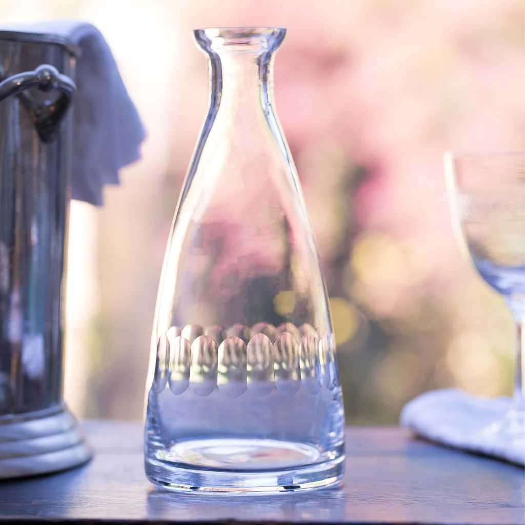 Lead Free Crystal Table Carafe - Lens Design