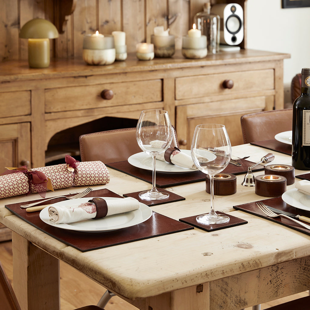 Leather Rectangle Place Setting