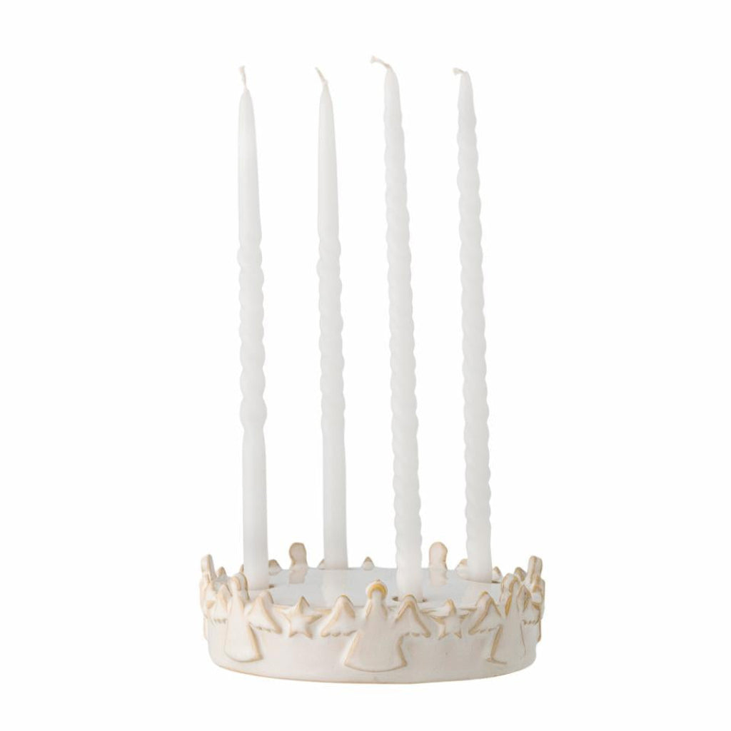 Starry Advent Candle Holder - White