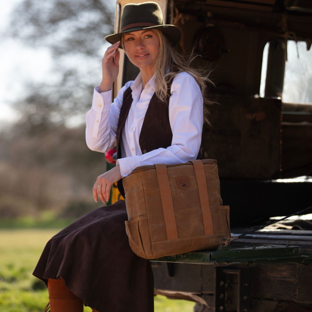 Waxed CAnvas Cool Bag Havana