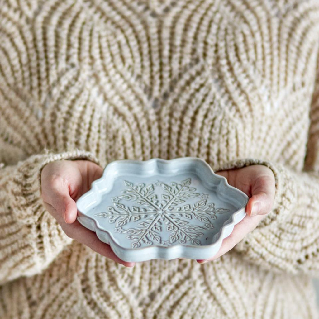 Winter White Serving Plate