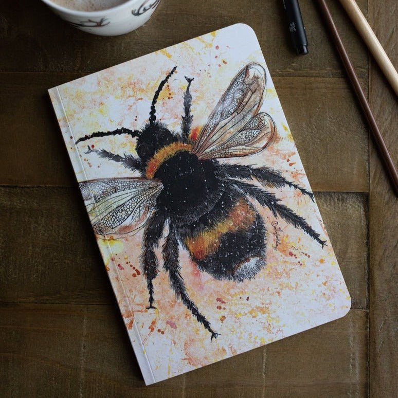 A5 Bound Notebook Bee Design - Life of Riley