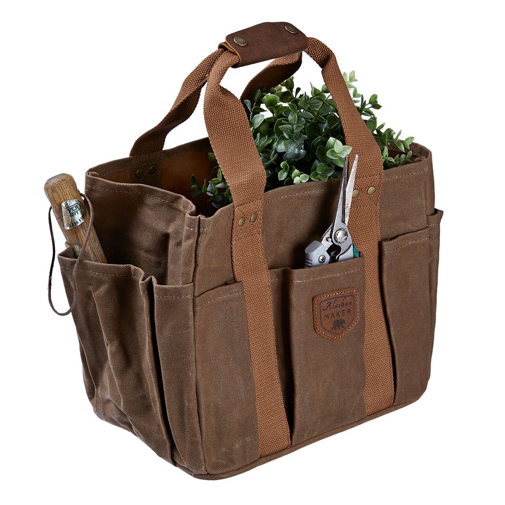 Brown Waxed Canvas Gardening Bag - Life of Riley