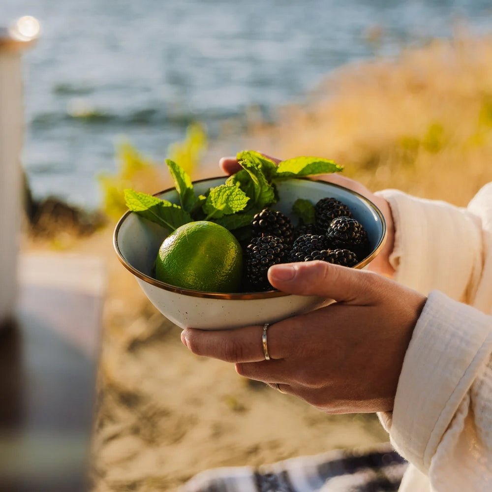 Enamel Bowl Set In Eggshell - Set Of Two Bowls - Life of Riley