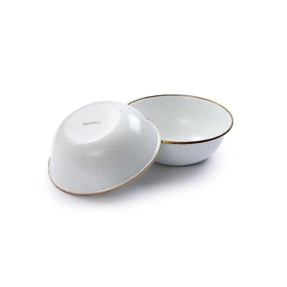 Enamel Bowl Set In Eggshell - Set Of Two Bowls - Life of Riley