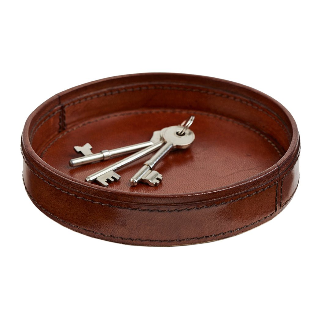 Leather Coin Tray Round - Life of Riley