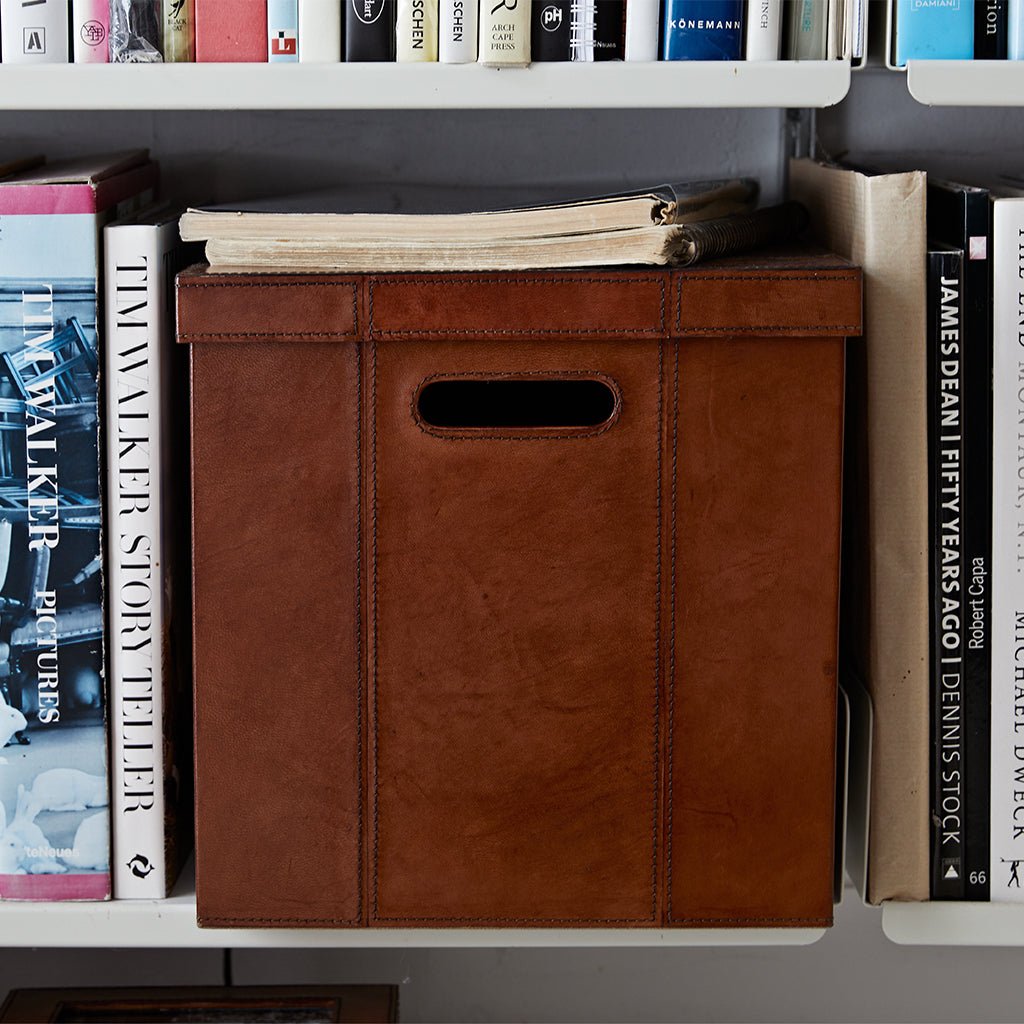 Leather Square Storage Box - Life of Riley