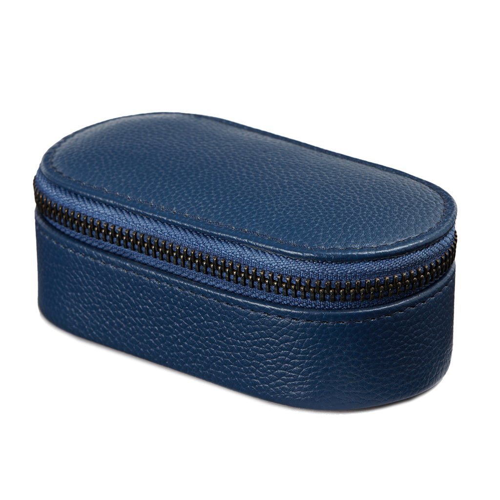 Leather Travel Mini Jewellery Case - Oval - Life of Riley