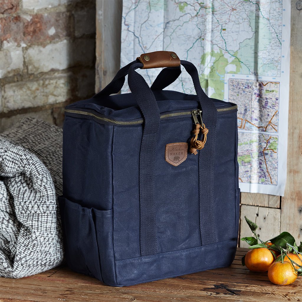 Waxed Canvas Cool Bag - Insulated For Hot Food Too
