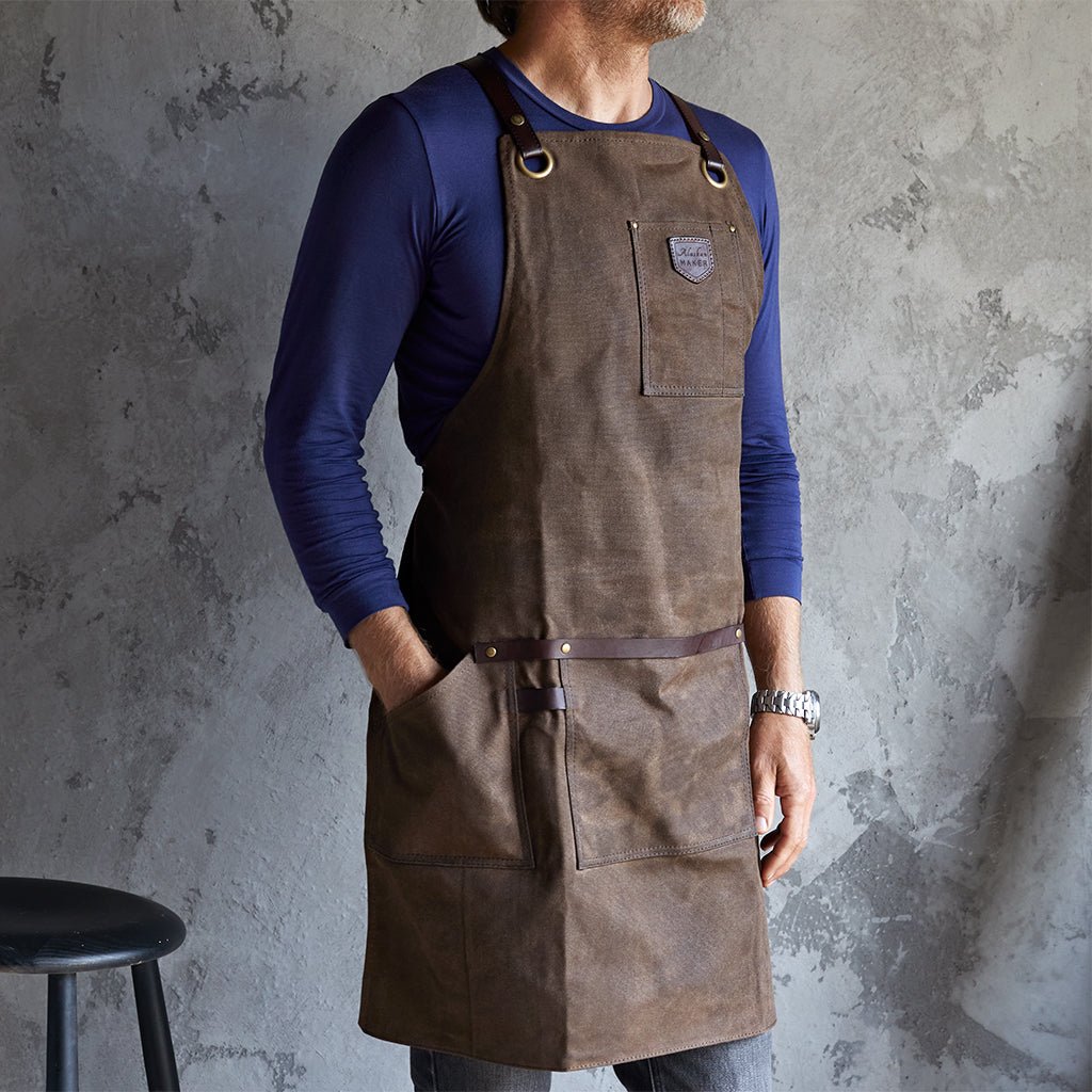 Waxed Canvas & Leather Apron - Life of Riley