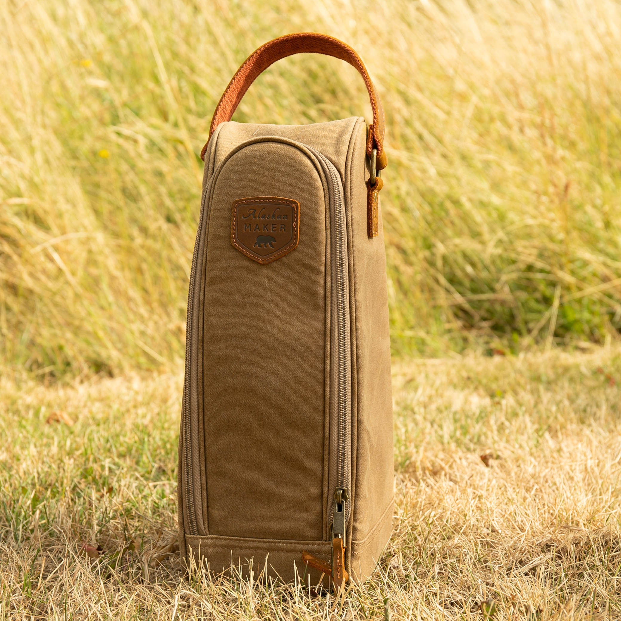 insulated-bottle-carrier-on-grass