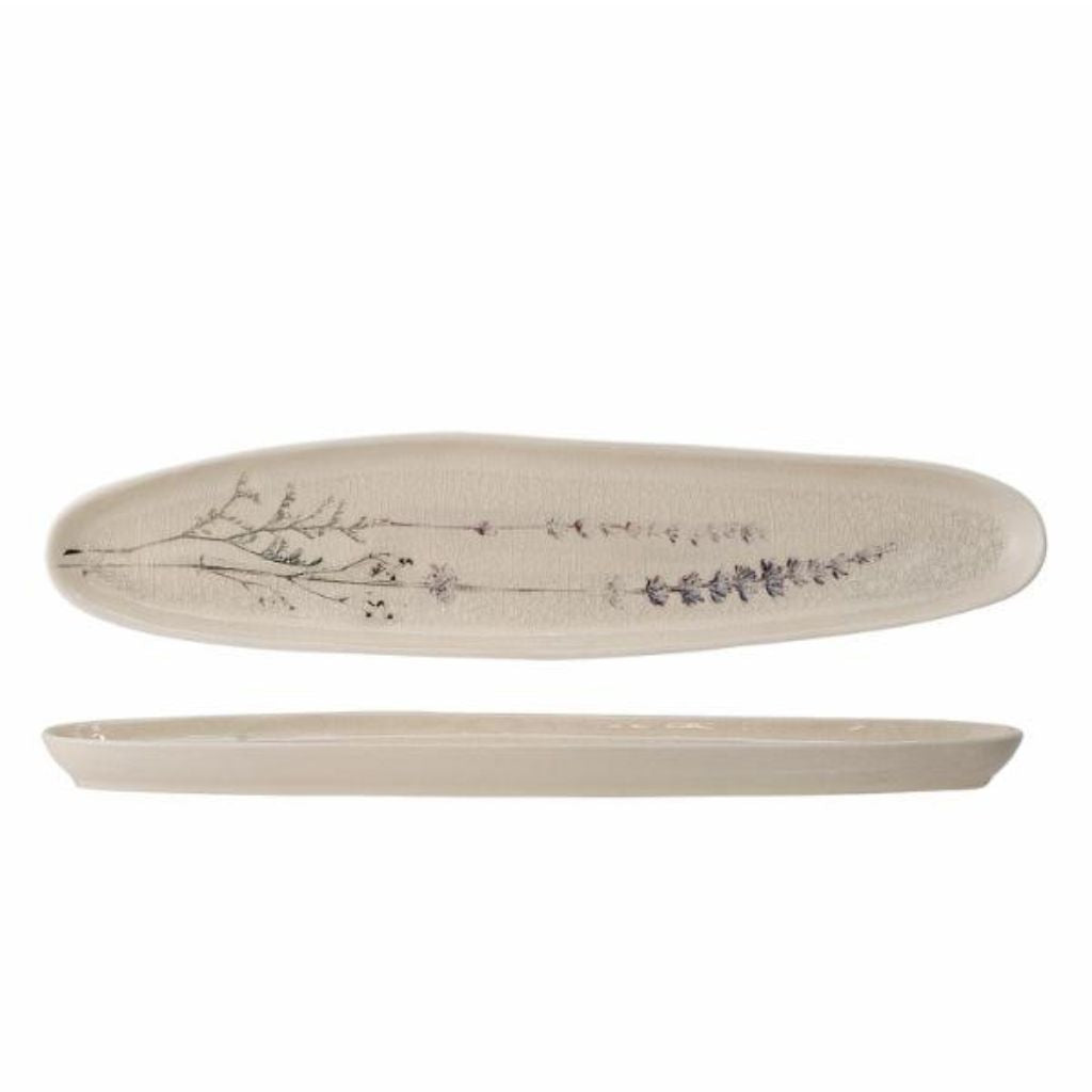 Bea Long Serving Plate on white background