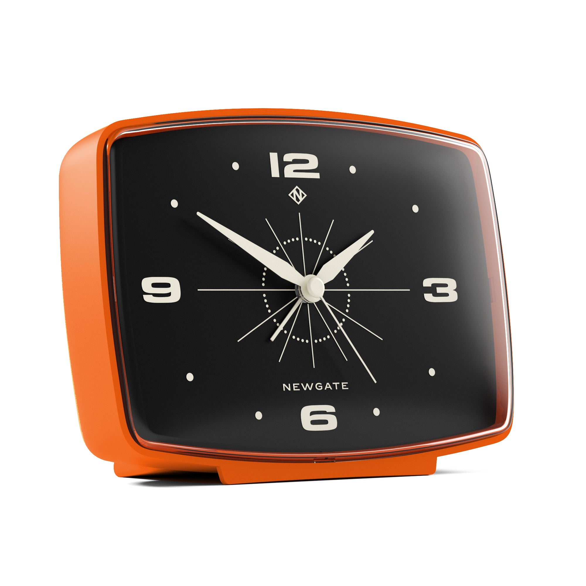 Retro Alarm Clock Orange Askew