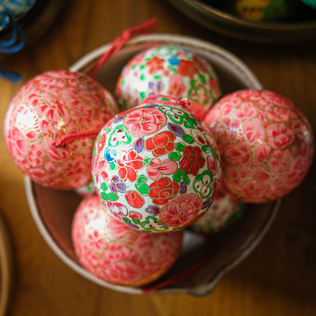 Crimson Flowers Bauble 