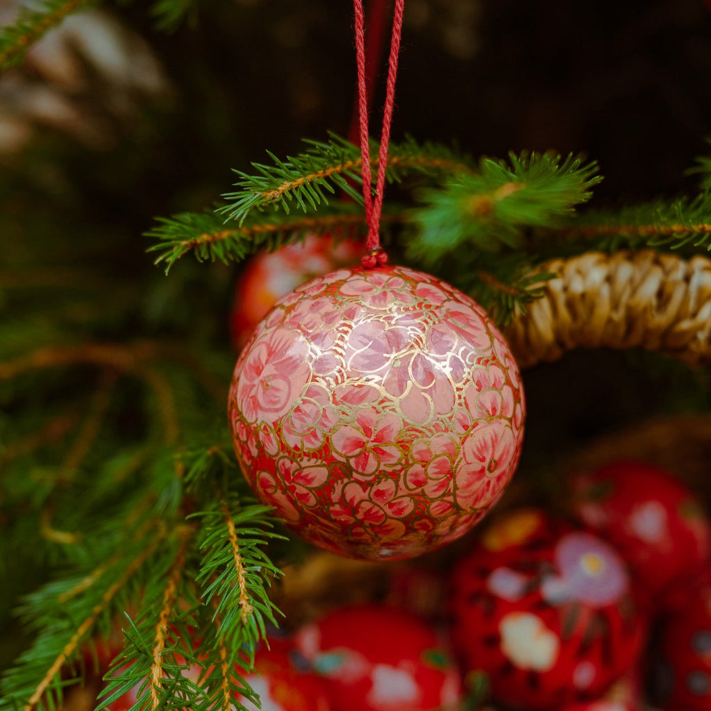Dusty Pink and Gold Bauble