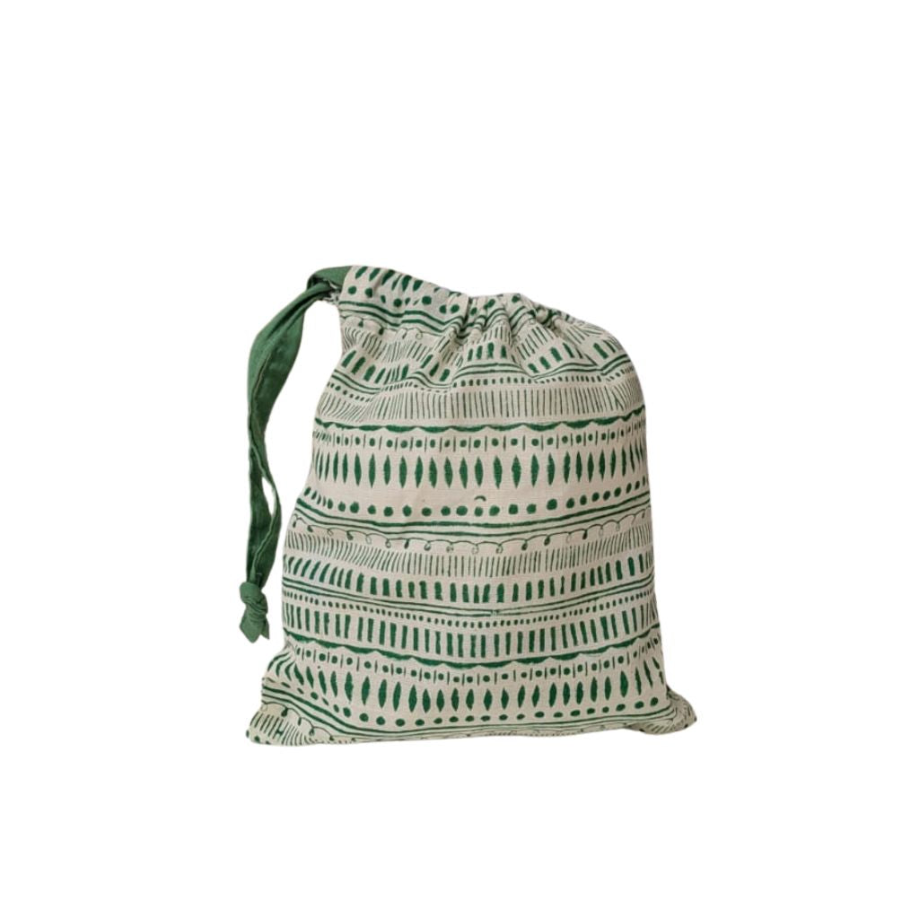 Storage bag for set of three green baubles