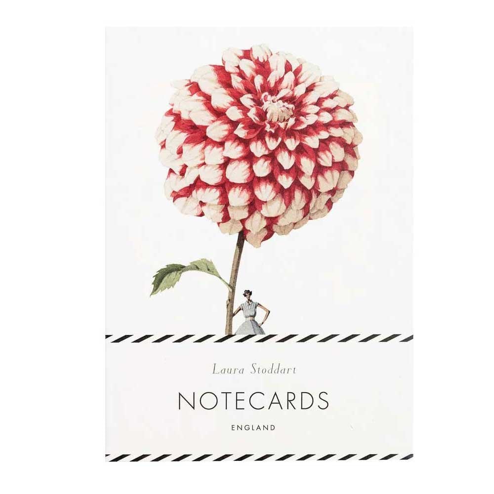 Notecards Set - In Bloom Dahlias Assorted Pack of 8 Notecards