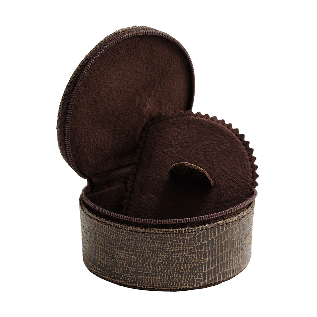 Special Purchase - Chocolate Croc Leather Travel Trinket Box
