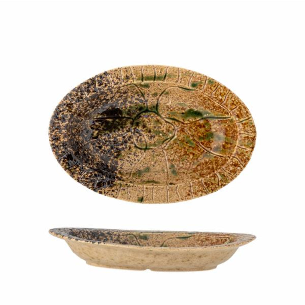 Decorative ceramic plate on a white background