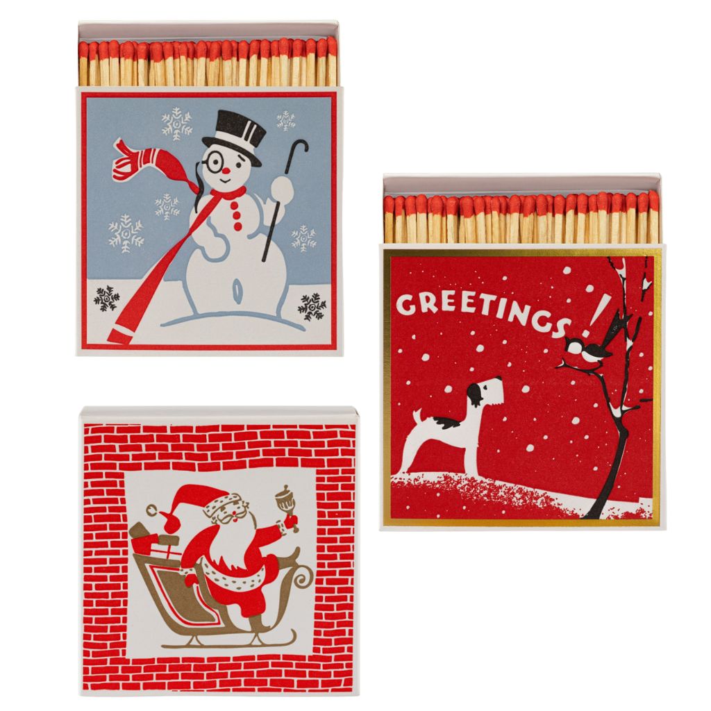 Set of Three Luxury Christmas Matches