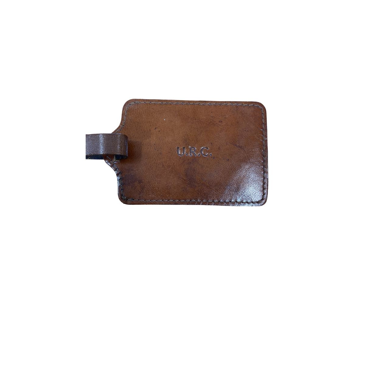 Personalised Seconds - Conker Brown Leather Luggage Tag