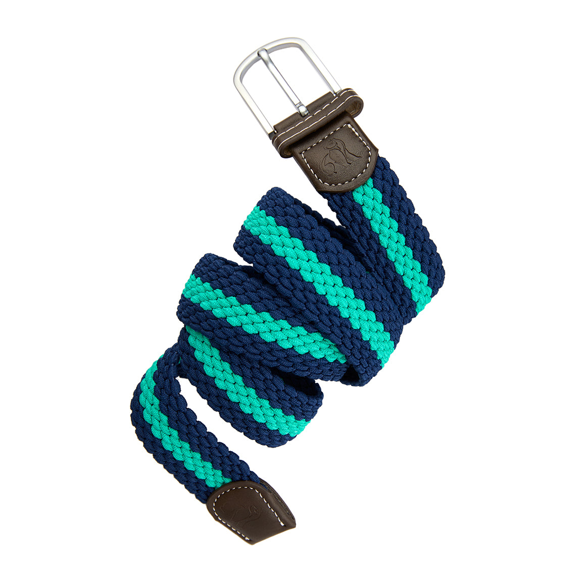 Woven Belt Blue Green Stripe