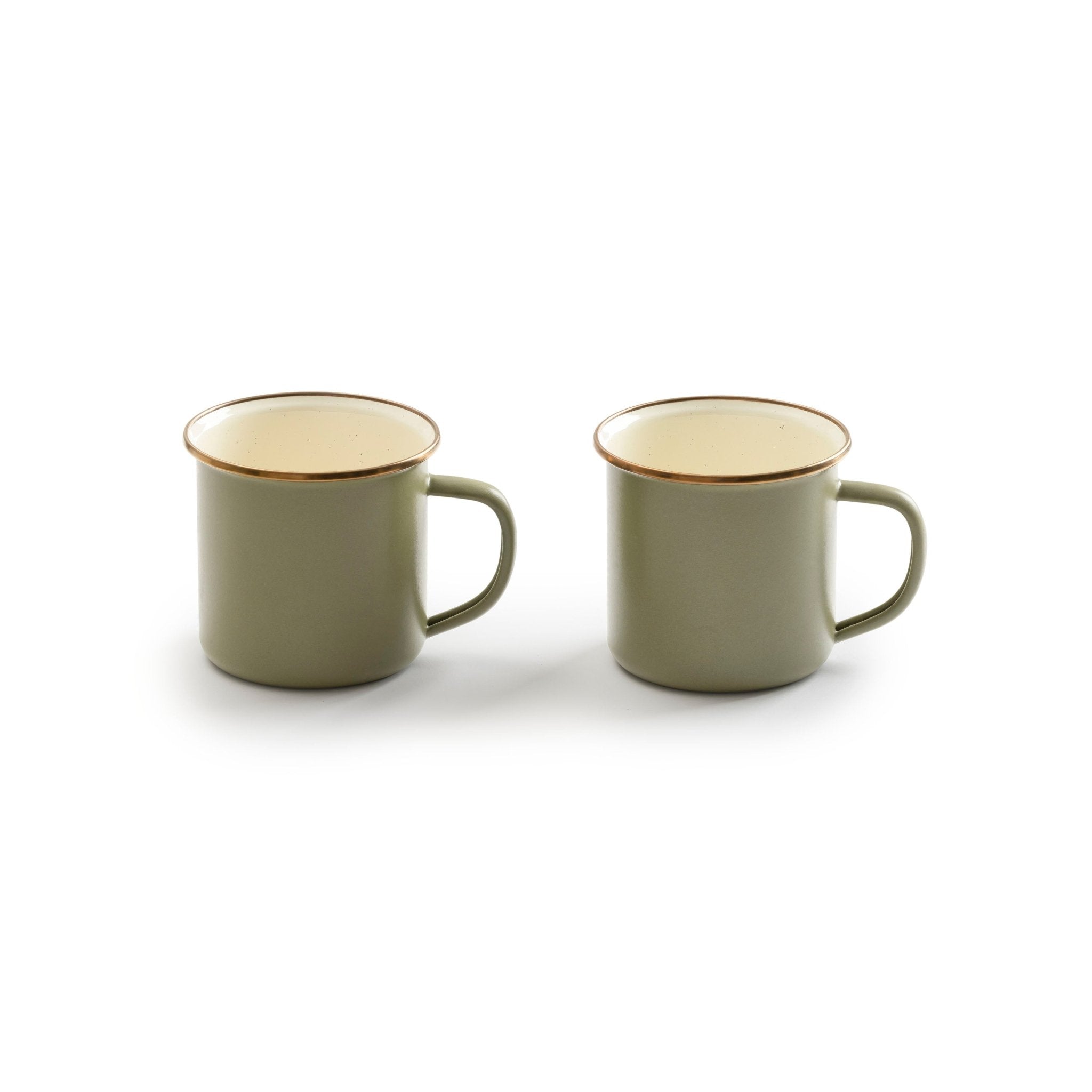 Enamel Mug Set Of Two - Olive - Life of Riley