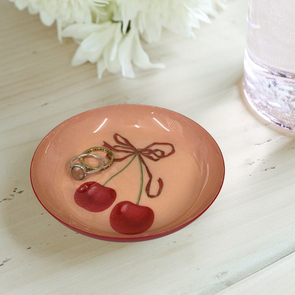 Enamel Printed Tray - Cherries