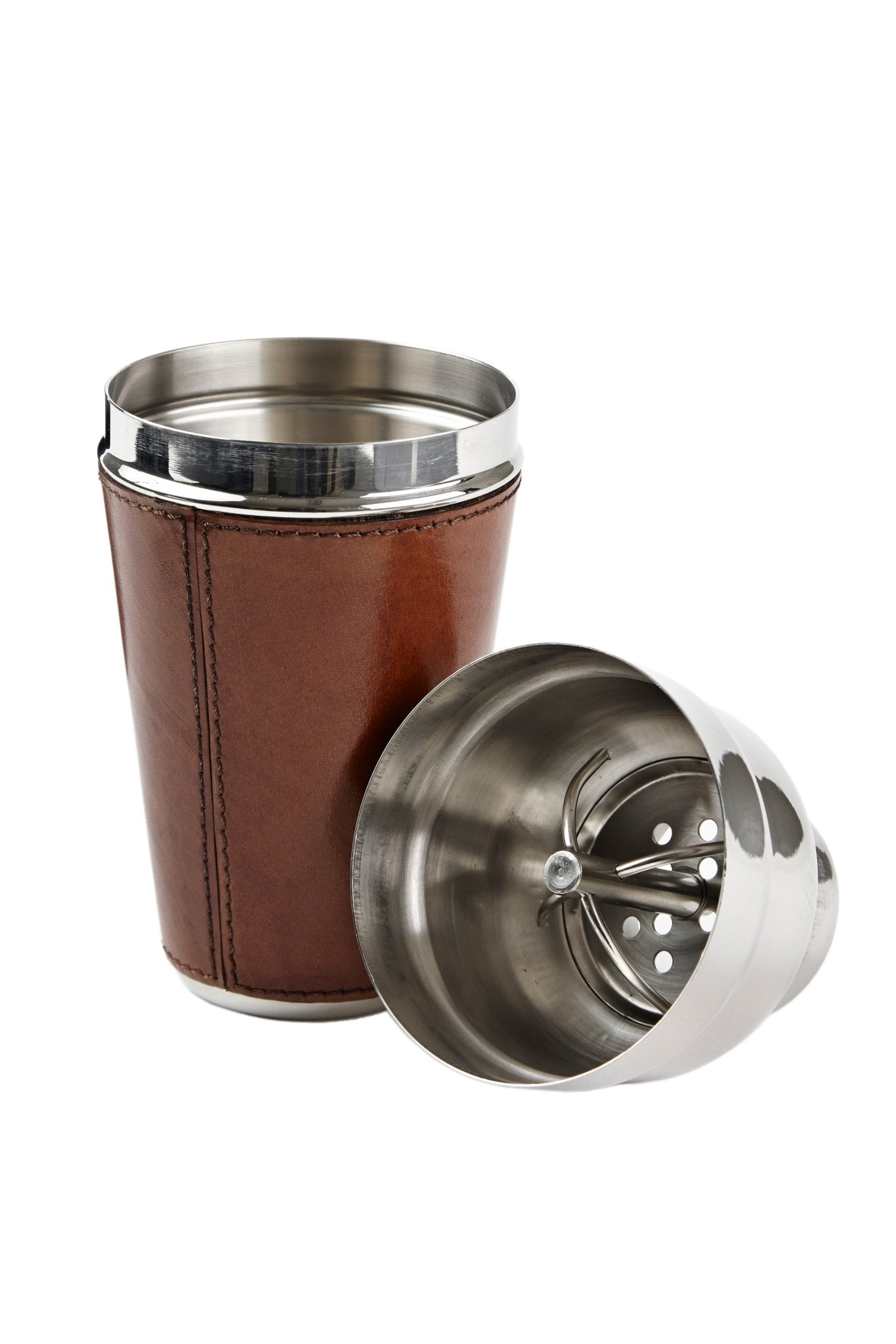Leather Cocktail Shaker - Conker - Life of Riley