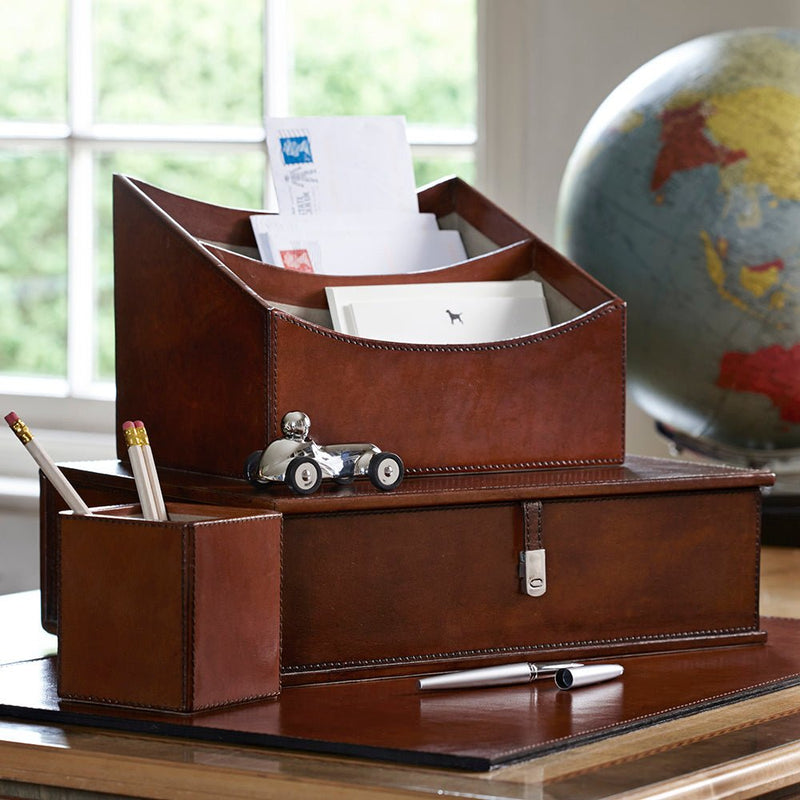 Leather Letter Rack