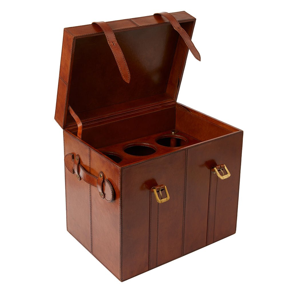 Leather Wine Bottle Trunk - Life of Riley