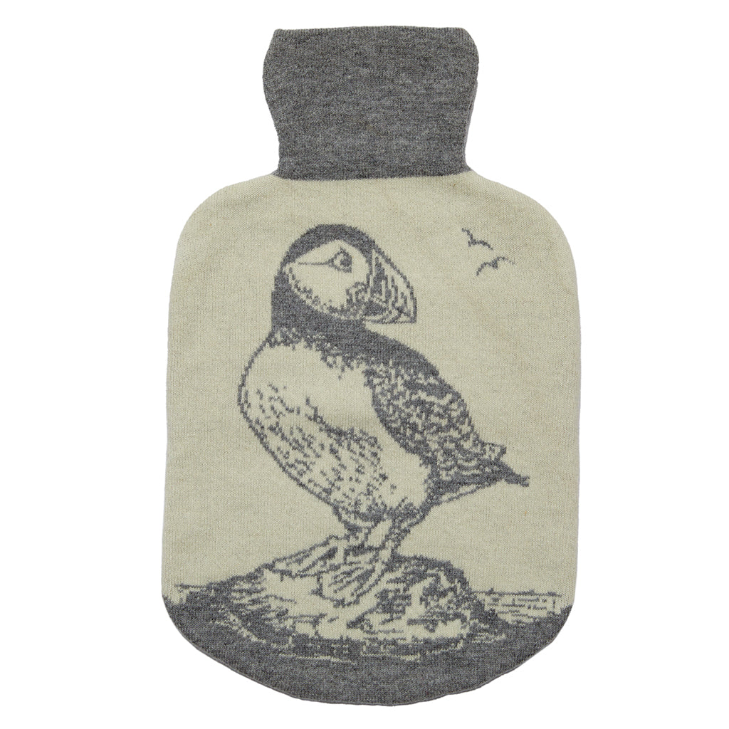 Puffin Design Hot Water Bottle - Includes 2L Hot Water Bottle