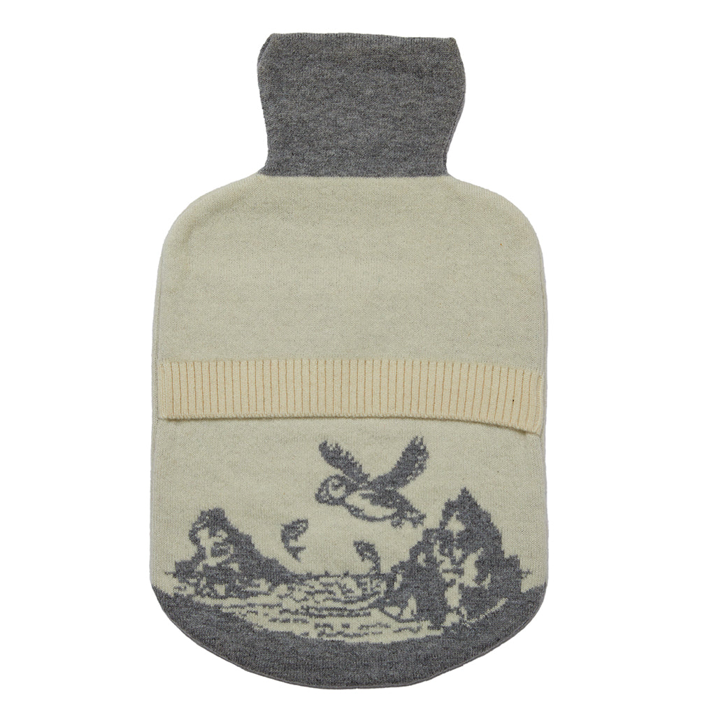 Puffin Design Hot Water Bottle - Includes 2L Hot Water Bottle