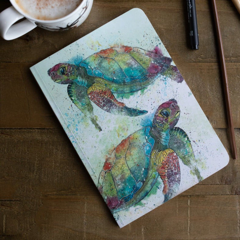 A5 Bound Notebook Turtle Design