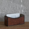 Conker brown leather business card holder 