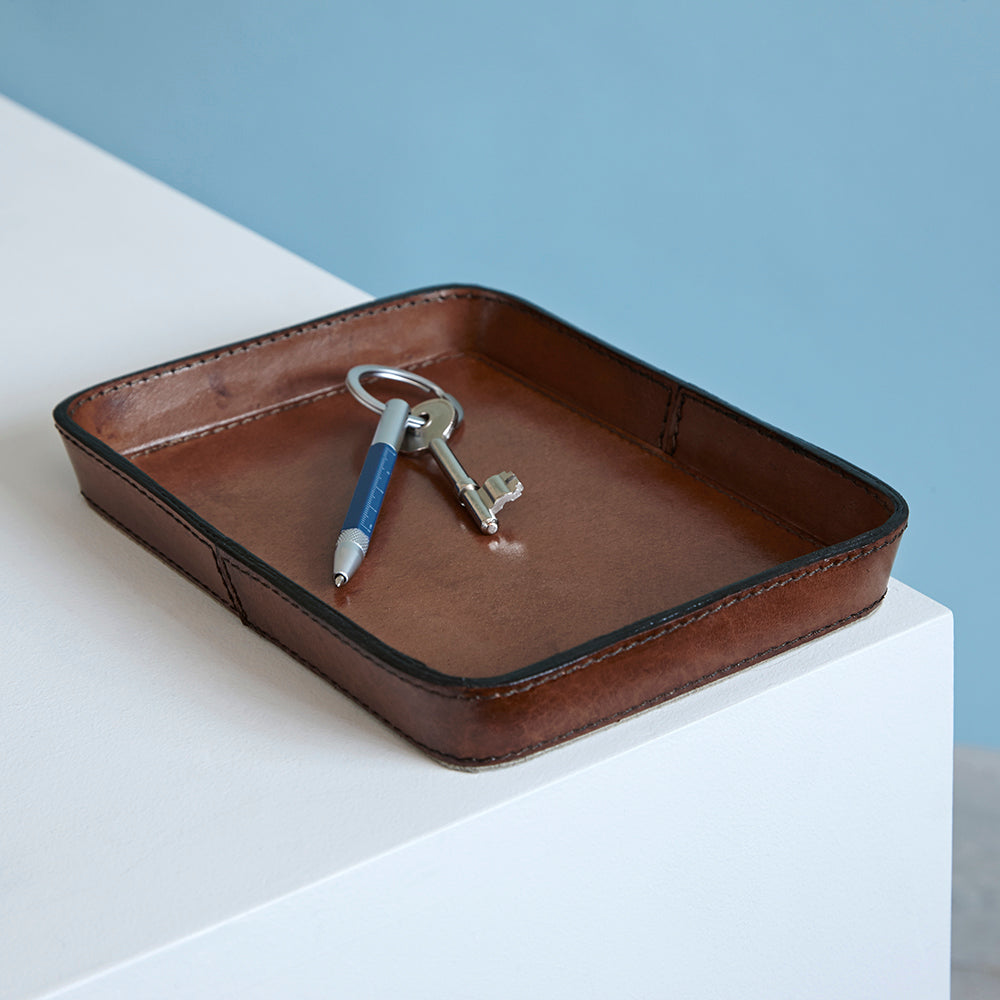 Leather Stash Tray for the hallway