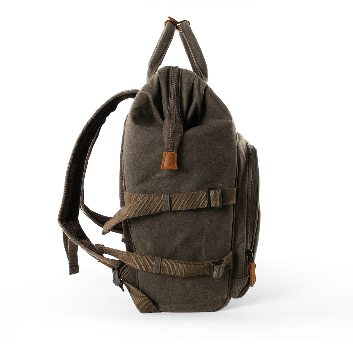 Picnic coolbag rucksack showing adjustable side straps for carrying picnic blanket