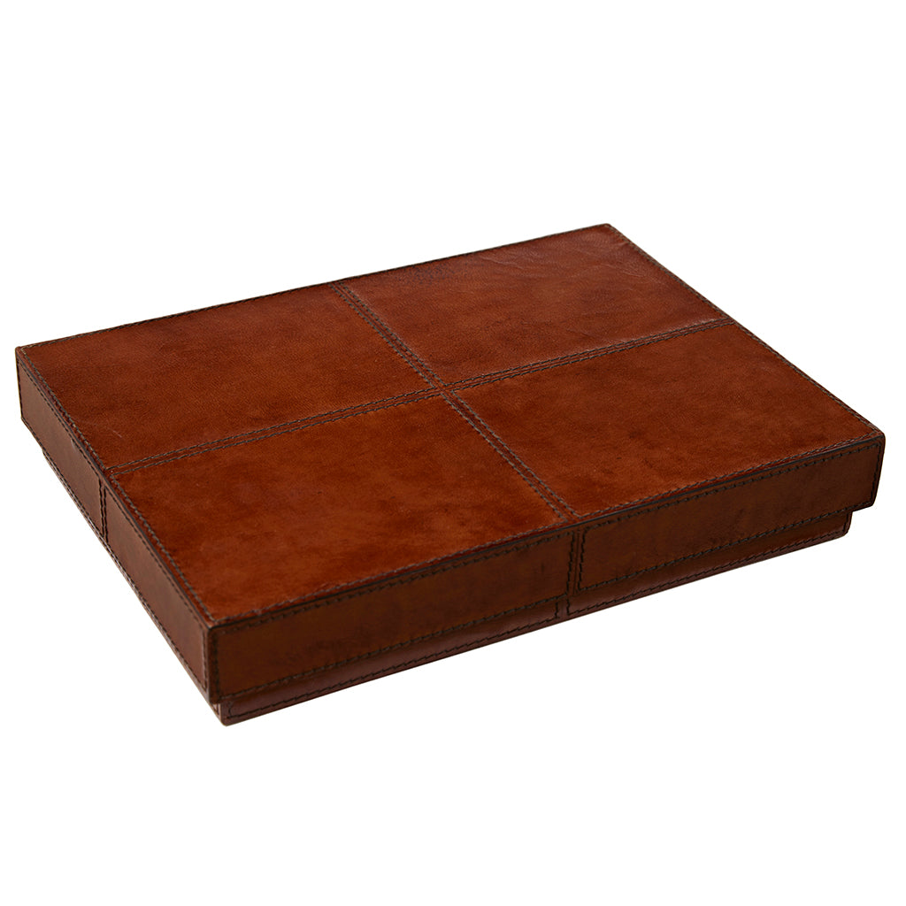 Leather gift box perfect for A$ paper size, grea tfor presenting or keeping certificates and awards safe 