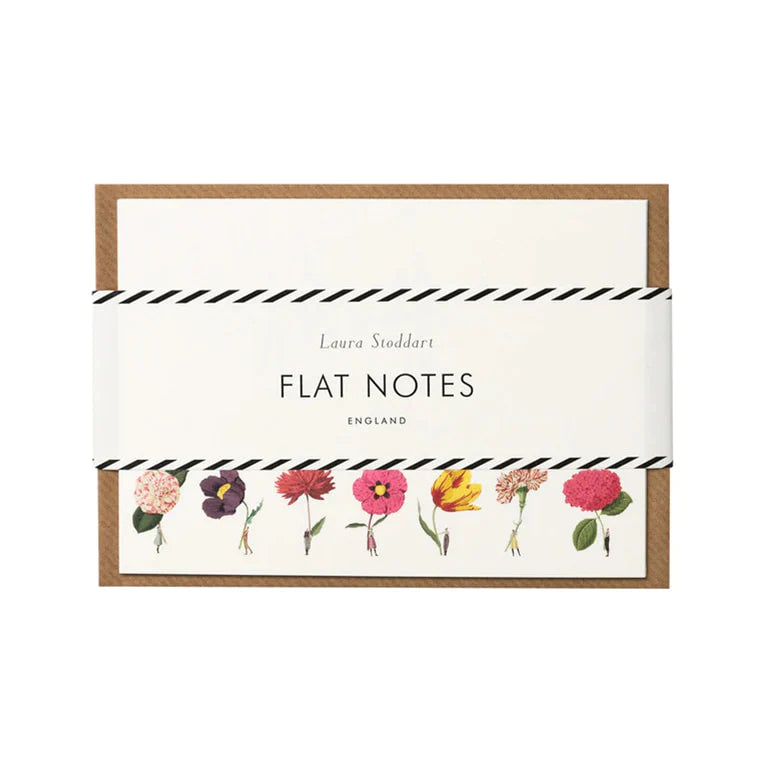 laura stoddart flat notes with multi flower design 