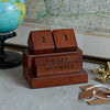 Perpetual leather block calendar perfect as a desk accessory