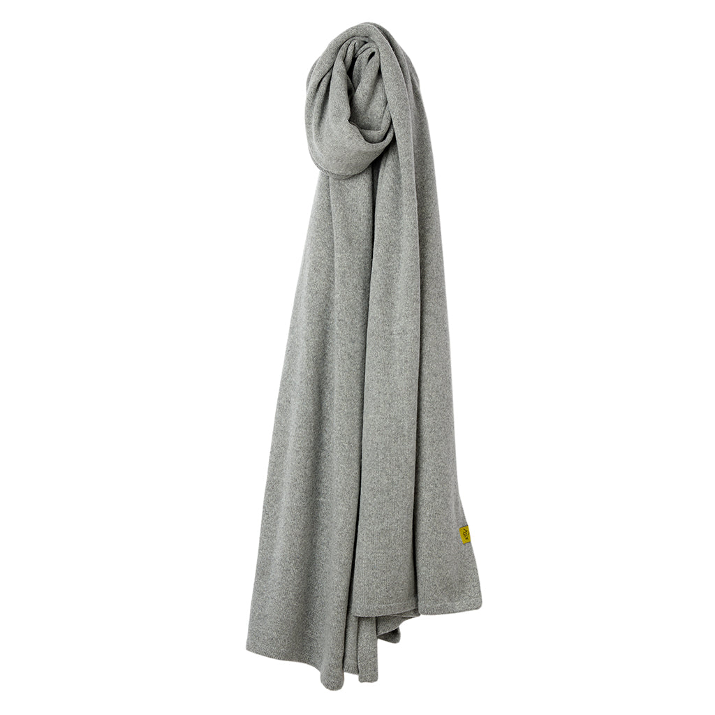 Merino wool wrap in light grey