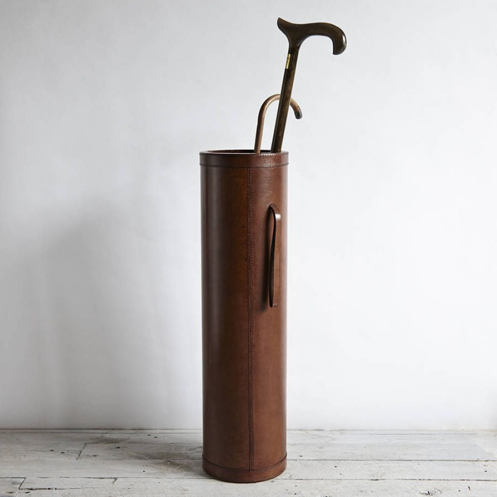 Leather stick holder with handles